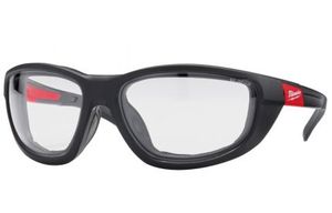Premium Schutzbrille MILWAUKEE - klar, mit abnehmbarer Schaumstoffauflage