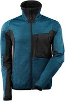 MASCOT Advanced Fleecepullover Gr. 2XL - Dunkelpetroleum/schwarz, hoher Kragen