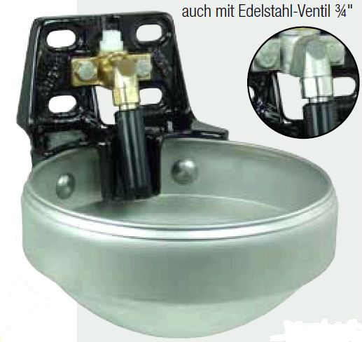 Tränkebecken Edelstahl Suevia Nr.1200 - Anschl.1/2" v. oben und unten