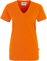 Damen-V-Shirt Classic Gr. 2XL, orange - 100% Baumwolle, 160 g/m²