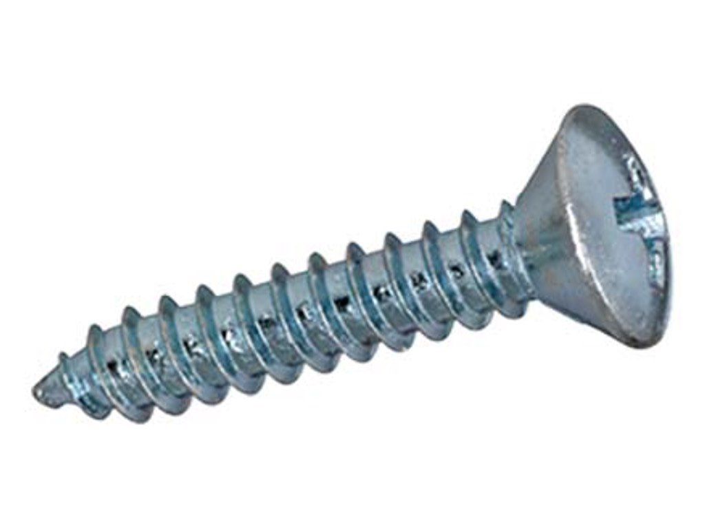 Linsensenk-Blechschraub. m. Kreuzschlitz - mit Spitze Form C Stahl einsatzgehärtet