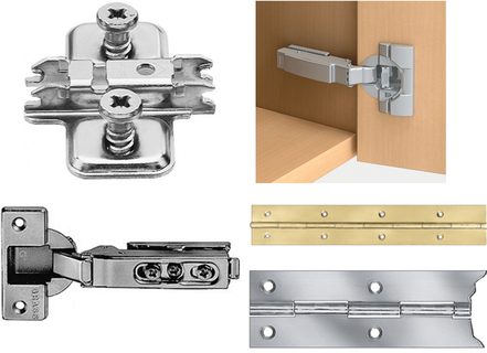 Möbelbänder, Montageplatten, Möbelscharniere