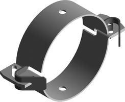 Einlegerohrschelle PIPEX Standard 9.2a - ohne Füsse schwarz