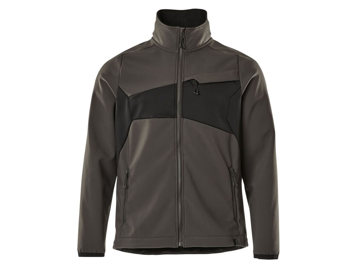 Soft Shell Jacke, Gr. XL - dunkelanthrazit/schwarz, 100% PES