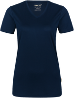 Damen-V-Shirt COOLMAX Gr. 2XL, tinte - 100% Polyester, 130 g/m²