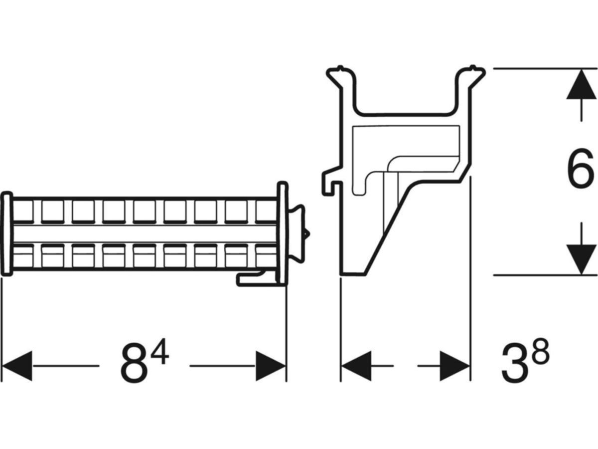 Set Halter für SilentPanel Geberit - für Duofix