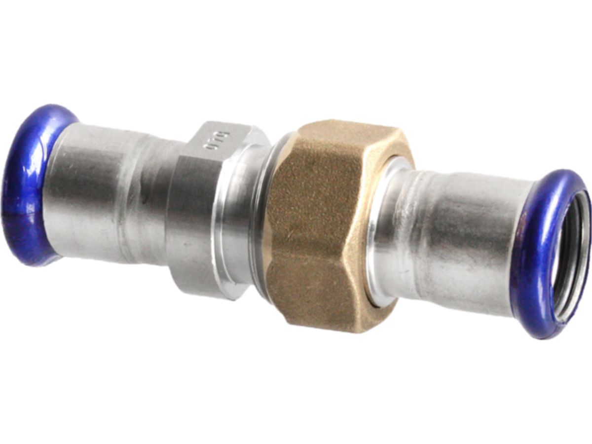 Eurotubi Doppelanschlussverschraub. Inox - flachdichtend MS-Mutter