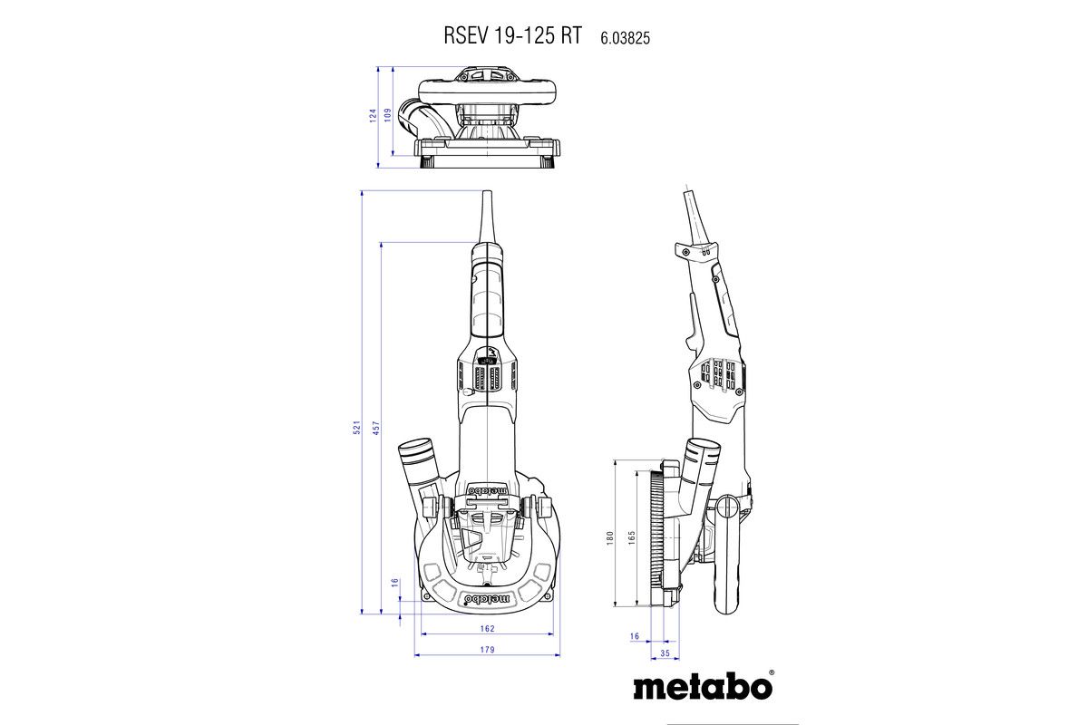Renovierungsschleifer Metabo Beton - RSEV 19-125 RT,Motor 1900W,Diamantsch.