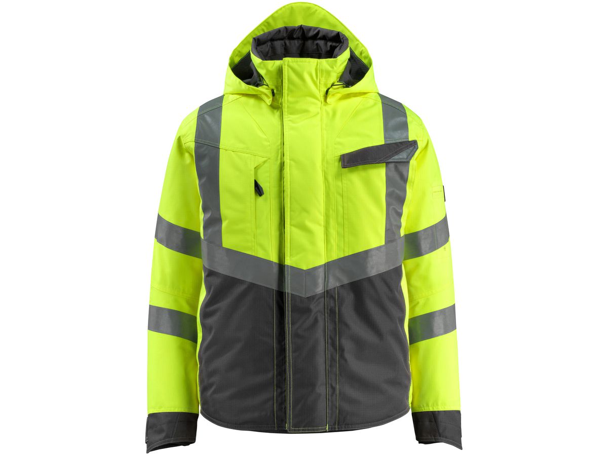 Pilotenjacke Hastings Gr. L - hi-vis gelb/dunkelanthr., 100% Polyester
