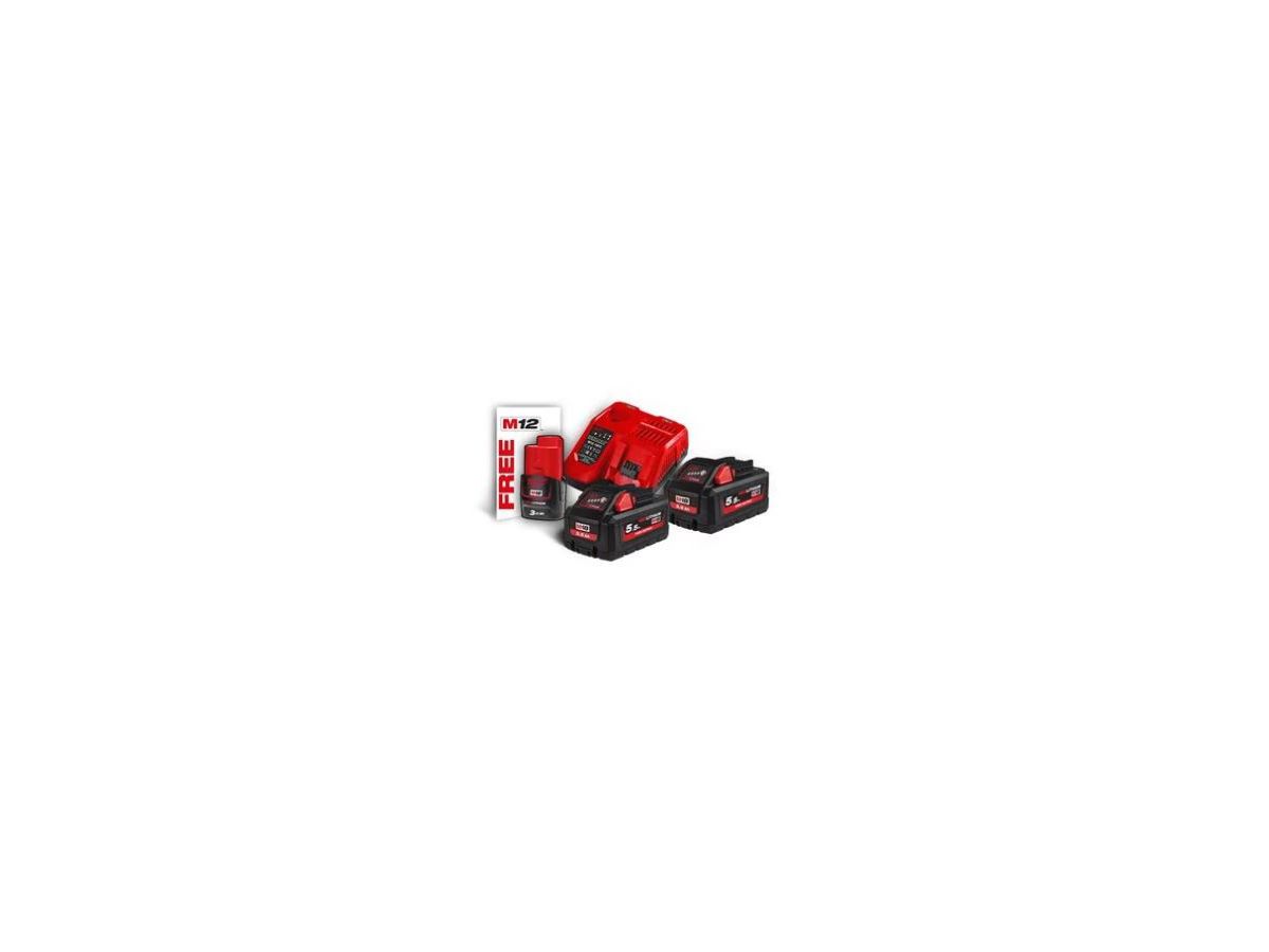 Starter-SET Milwaukee M18 HNRG-552 - mit zwei Akku + Ladegerät 5.5Ah