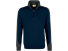 Zip-Sweatsh. Contr. Perf. M tinte/anth. - 50% Baumwolle, 50% Polyester