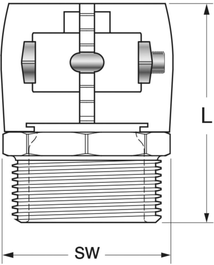 Schraubverbindung ALLOTHERM mit AG - für Gebäudeanschlüsse, Sanitär