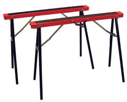 Klappbocke-Paar 1000x800mm "Profi Star" - Stahl, rot lackiert, Tragkraft 200 kg