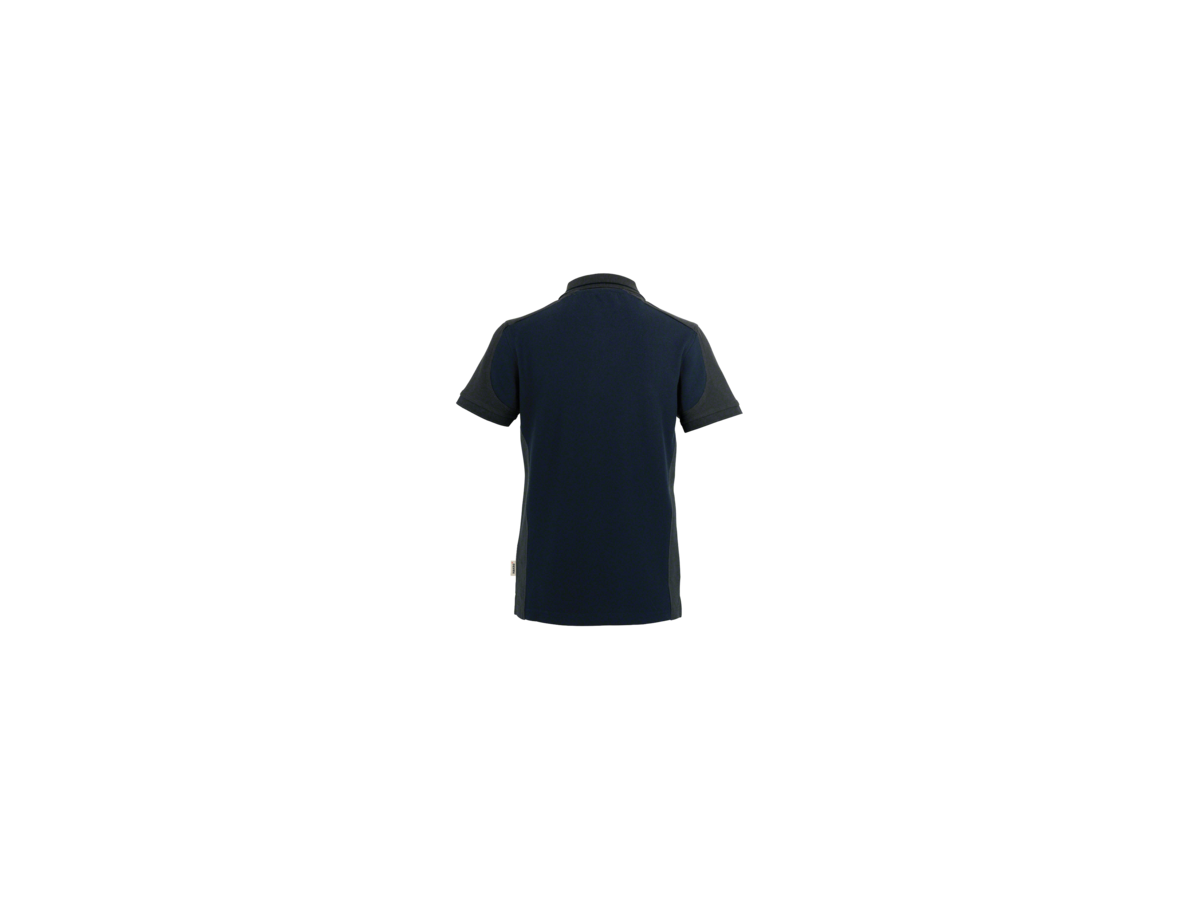 Damen-Polosh. Contr. Perf. L tinte/anth. - 50% Baumwolle, 50% Polyester, 200 g/m²