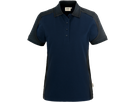Damen-Polosh. Contr. Perf. L tinte/anth. - 50% Baumwolle, 50% Polyester, 200 g/m²