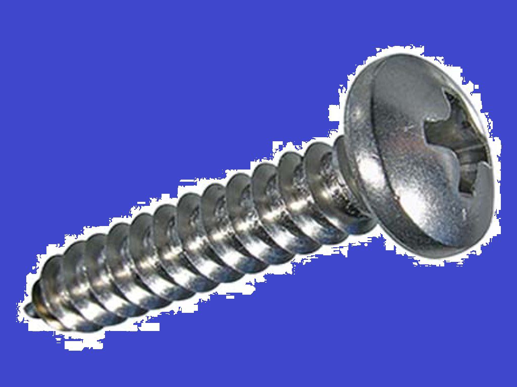 Linsen-Blechschr. m. Kreuzschl. Phillip. - Form H m. Spitze Form C  A2 DIN 7981C