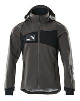 Hard Shell Jacke leicht, Gr. 2XL - dunkelanthrazit/schwarz, 100% PES