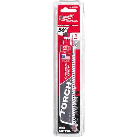 Säbelsägeblatt Milwaukee TORCH HM - 150mm, 7Z, 5-13mm Inox/Stahl, 1er Pack