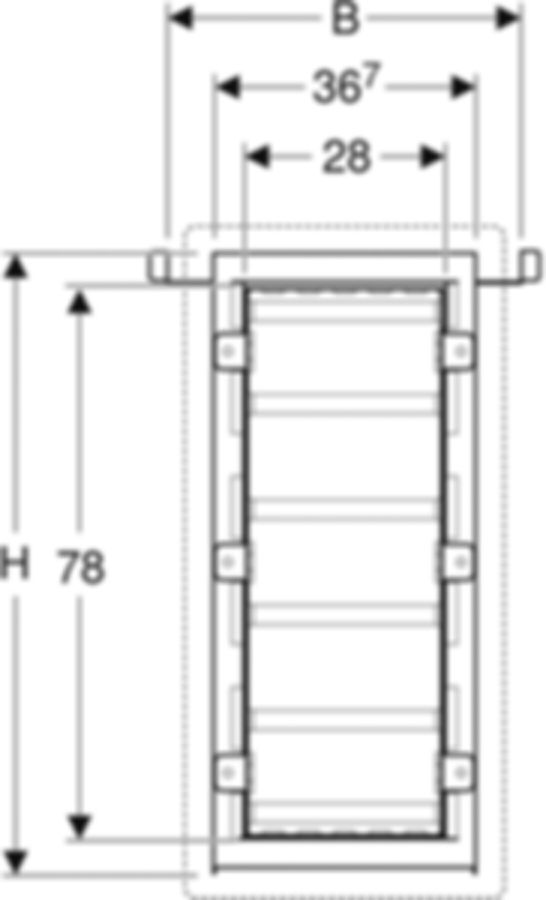 Geberit Duofix Element für - Nischenablagebox mit Einlegeböden