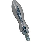 Ballengriffe drehbar DIN 98E mit Ge- - windezapfen u. I-6-kt Leichtmetall poli.