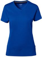 Cotton Tec Damen V-Shirt, Gr. 2XL - royalblau