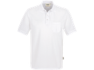 Pocket-Poloshirt Perf. Gr. L, weiss - 50% Baumwolle, 50% Polyester, 200 g/m²