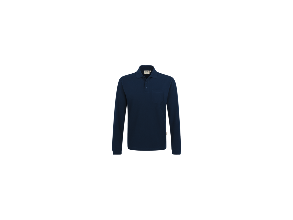 Longsleeve-Pocket-Poloshirt Top M tinte - 100% Baumwolle, 200 g/m²
