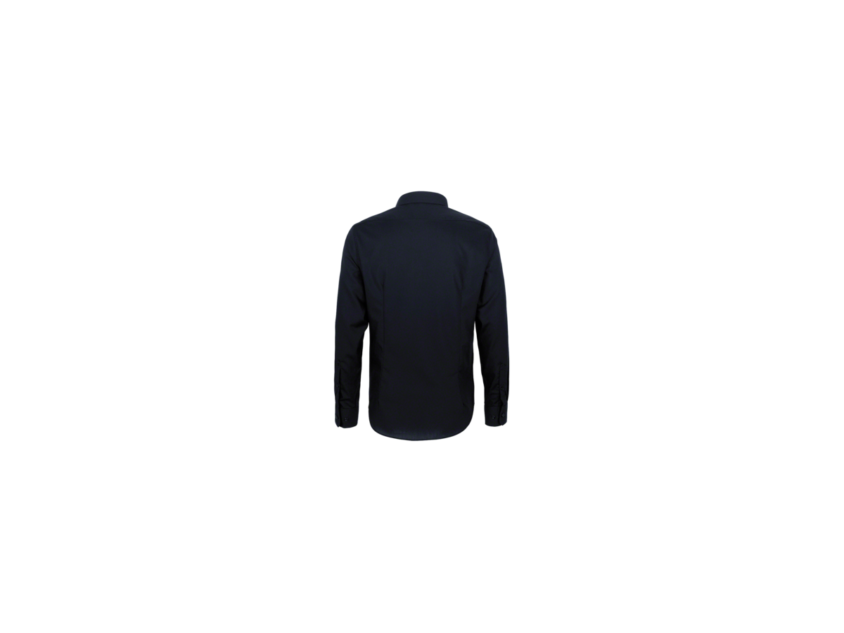 Hemd 1/1-Arm Business Tail. XL schwarz - 100% Baumwolle