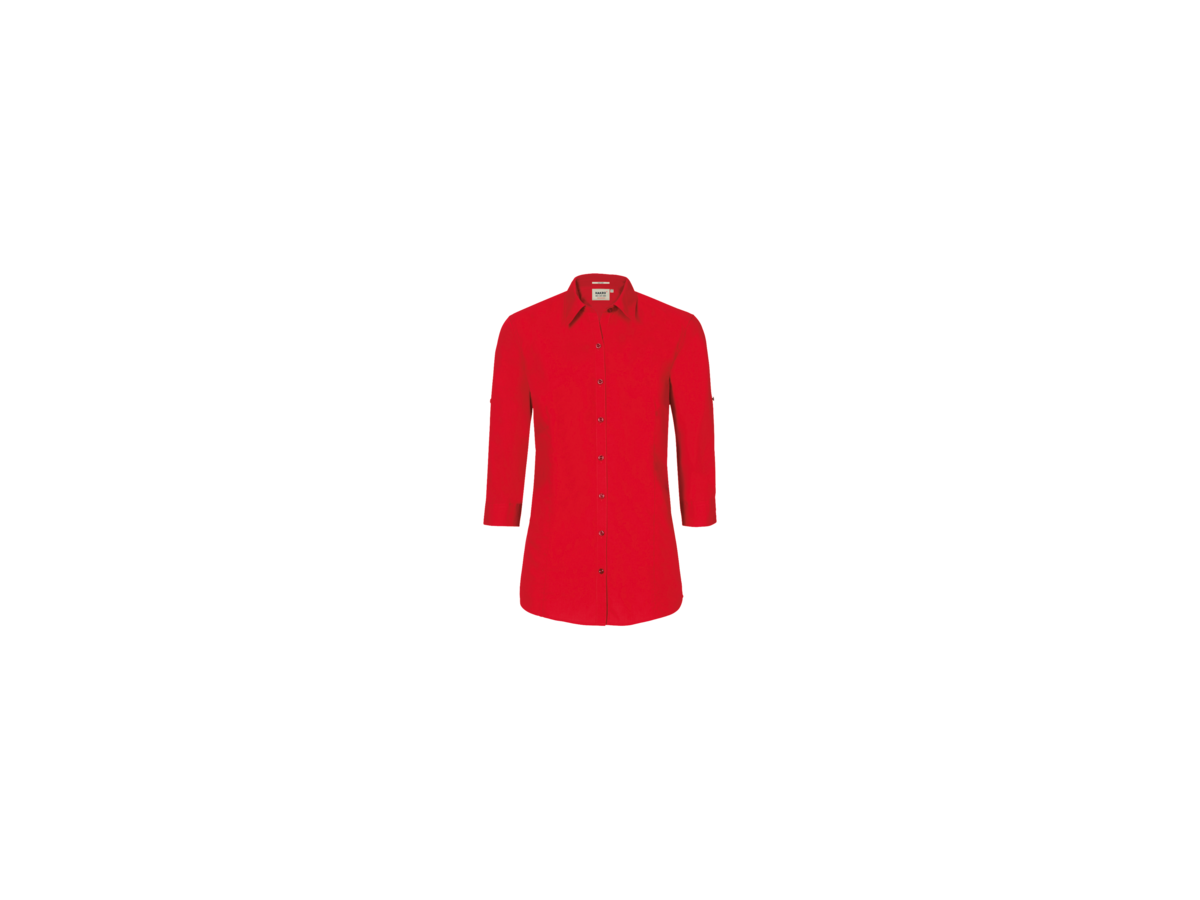 Bluse Vario-¾-Arm Performance Gr. L, rot - 50% Baumwolle, 50% Polyester, 120 g/m²