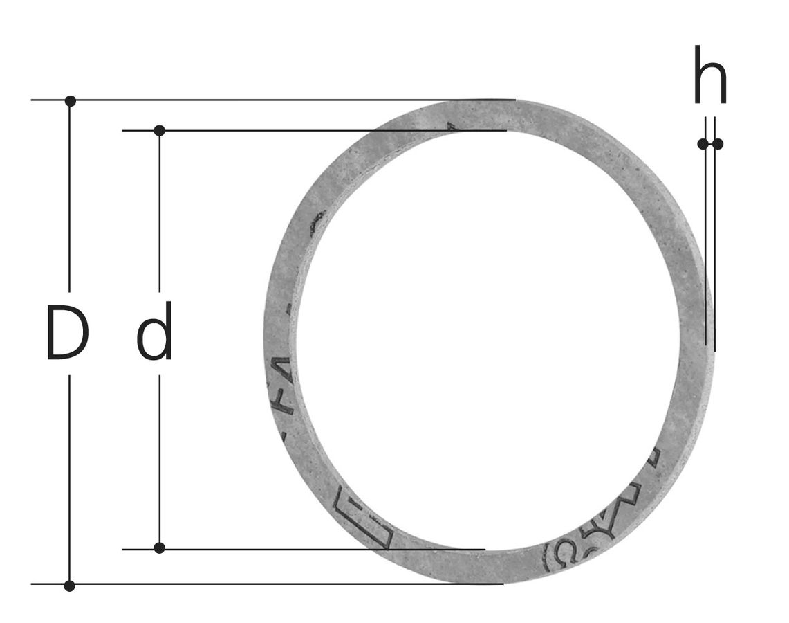 Flachdichtung Gr.31.5x26.5x1.5 mm - zu JRG Ventil-Oberteile 3/4"
