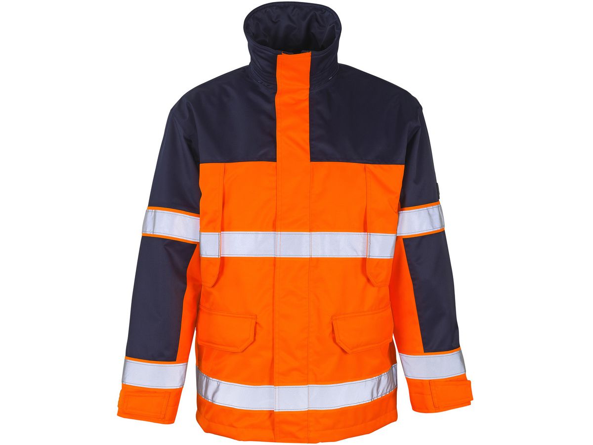 Savona Winter Arbeitsjacke Grösse XL - orange/marine, 100% Polyester 240 g/m²