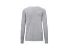 HAKRO Pullover Premium-Baumwolle, Gr. M - Feinstrick aus 100 % BW, grau meliert
