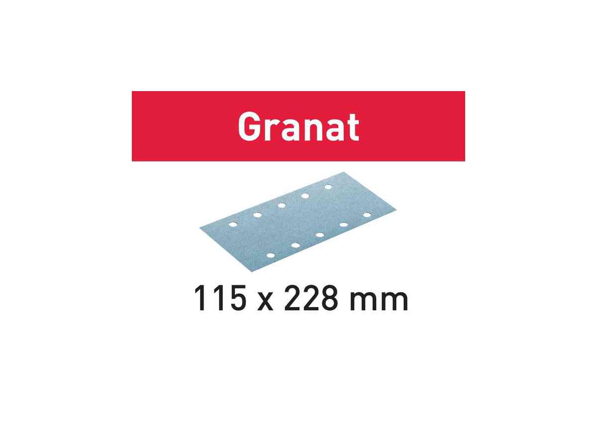 Schleifblätter 115x228 Korn 100 - Festool Granat, (Pack à 100 Stk.)