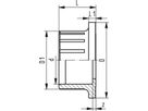 Anschl Teil  PVC-U d50 DN40 - mit Klebemuffen metrisch