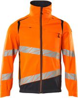 Jacke mit Stretch Zones, Gr. 2XL - schwarzblau/hi-vis orange
