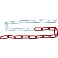 Absperrkette Kunststoff 8 mm rot/weiss - Bund à 25 lfm.