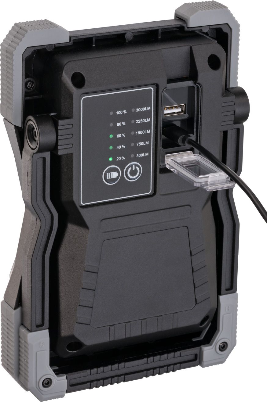 Arbeitsleuchte LED RUFUS 3000lm - 30W mit Akku, IP65