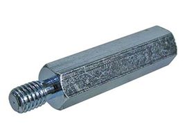 Distanzhalter Sechskant mit Innen- und - Aussengewinde Stahl verz. blau chromat.