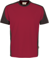 T-Shirt Contrast Perf. 2XL weinrot/anth. - 50% Baumwolle, 50% Polyester, 160 g/m²