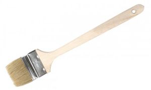 Heizkörperpinsel 75 mm - falbe Borsten, roher Holzstiel