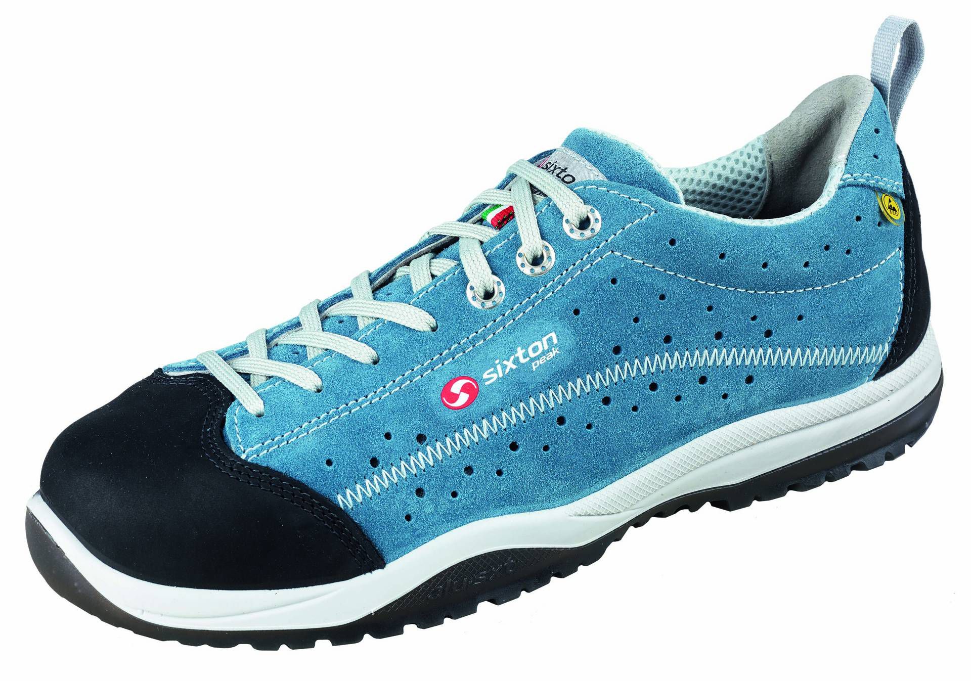 Sicherheitsschuhe SIXTON S1 - aus blauem Nubukleder, Alukappe