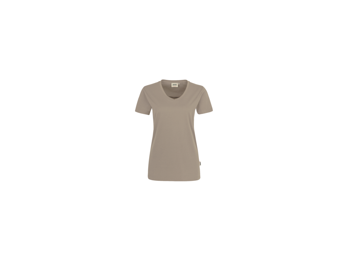 Damen-V-Shirt Performance Gr. 5XL, khaki - 50% Baumwolle, 50% Polyester, 160 g/m²