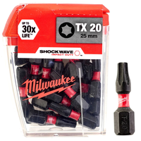 Schrauberbit Shockwave Gen II - Milwaukee TX20 / 25 mm (Pack à 25 Stk)