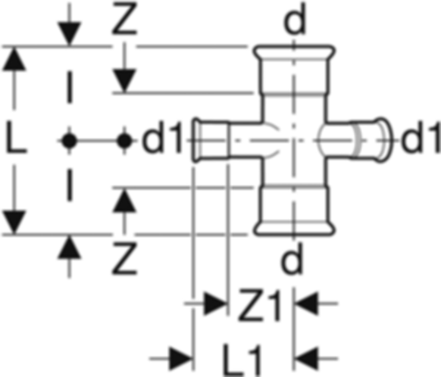 Mapress C-Stahl Kreuzstück 30°