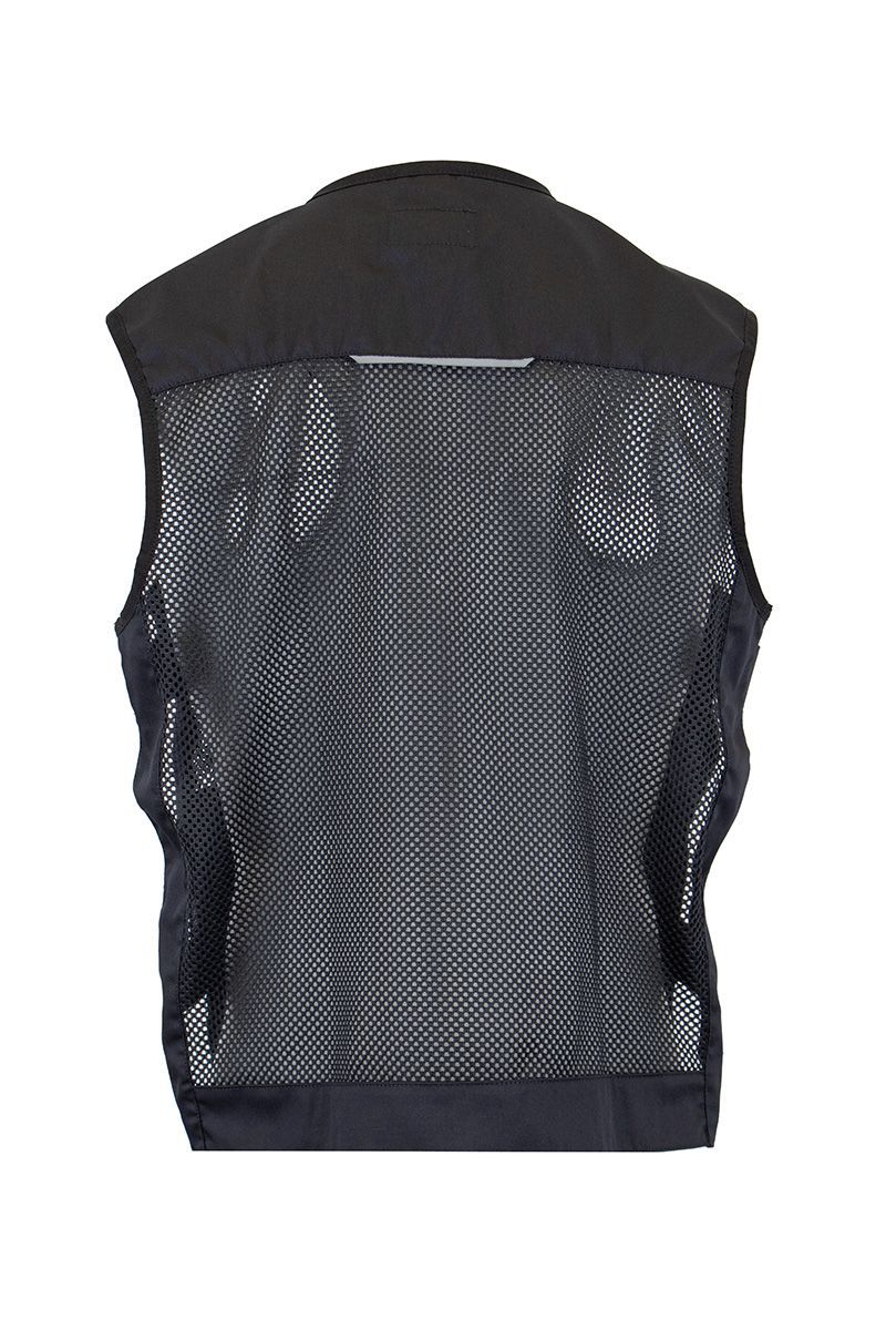 Arbeitsweste schwarz - 65% Poly. 35% Baumw. V-Ausschnitt