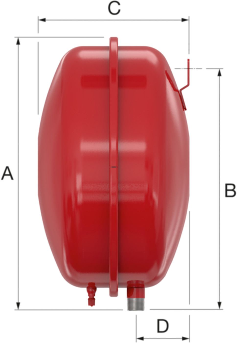Druckausdehnungsgefässe FLAMCO Flexcon P - Wasseranschluss unten 3/4" 3 Bar