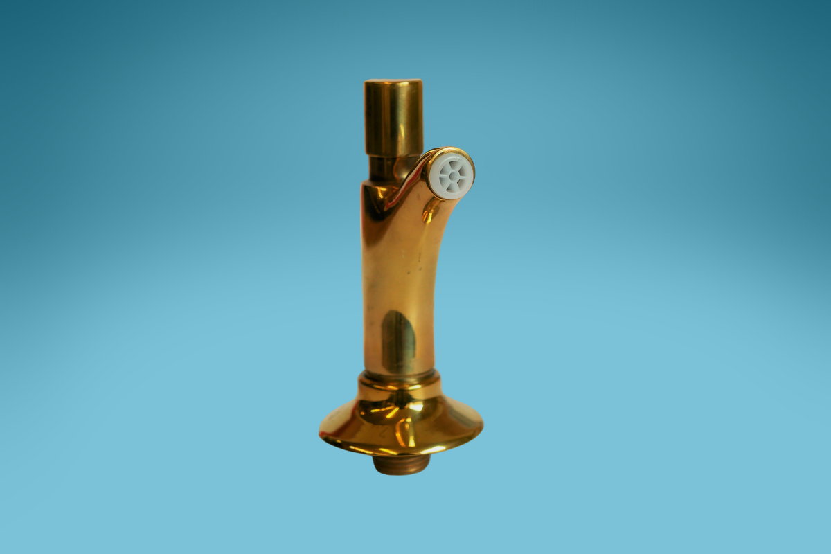 Drückerauslaufhahnen 1/2" - Messing, Auslaufzeit ca. 7 Sekunden