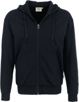 Kapuzen-Sweatjacke Premium 2XL schwarz - 70% Baumwolle, 30% Polyester