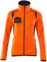 Fleecepullover mit Reissverschl. Gr. 2XL - hi-vis orange/schwarzblau