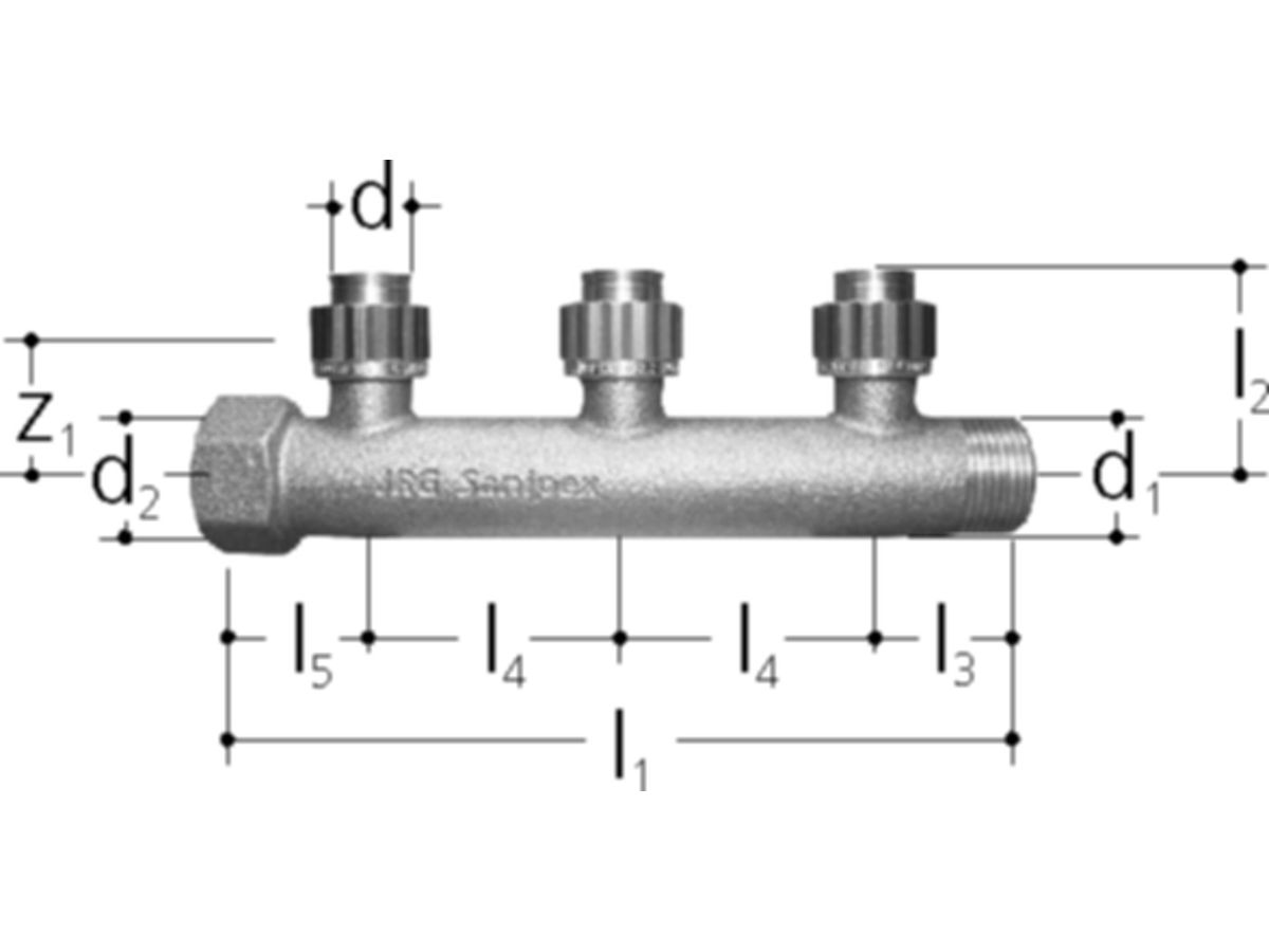 Sanipex UP-Verteiler 3-Fach    20